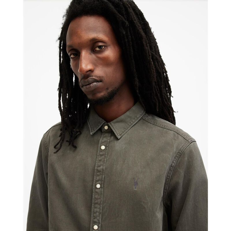 AllSaints Staveley Ramskull Embroidered Shirt image number 2